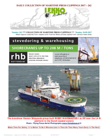 DAILY COLLECTION OF MARITIME PRESS CLIPPINGS 2017 - Maasmond Maritime