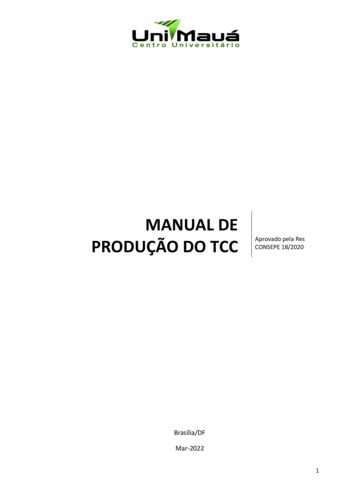 Manual De Produção Do Tcc