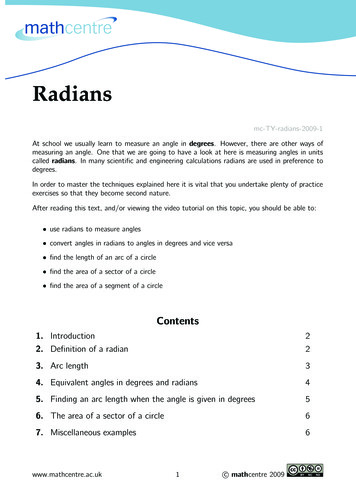 Radians - Mathcentre.ac.uk