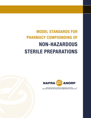 Non-hazardous Sterile Preparations - Napra