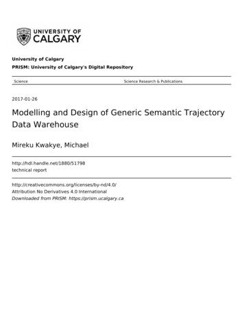 Modelling And Design Of Generic Semantic Trajectory Data Warehouse