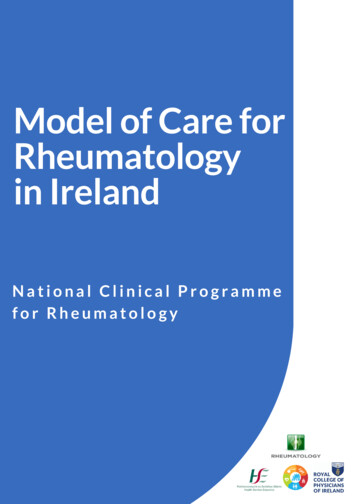 Model Of Care For Rheumatology In Ireland