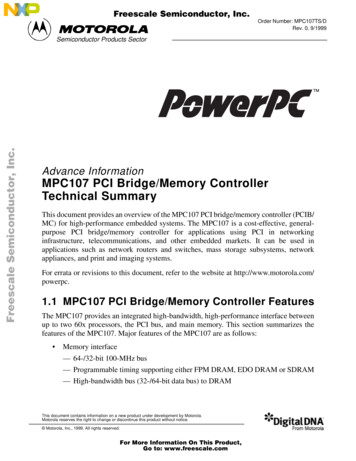 Advance Information MPC107 PCI Bridge/Memory Controller Technical . - NXP