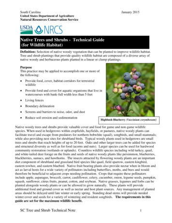 Native Trees And Shrubs - Technical Guide (for Wildlife Habitat)