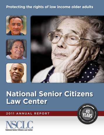 National Senior Citizens Law Center - JUSTICE IN AGING