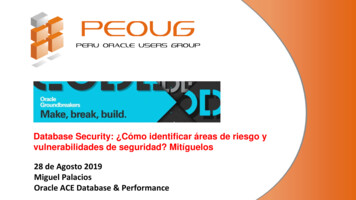 Database Security: ¿Cómo Identificar áreas De Riesgo Y . - PEOUG