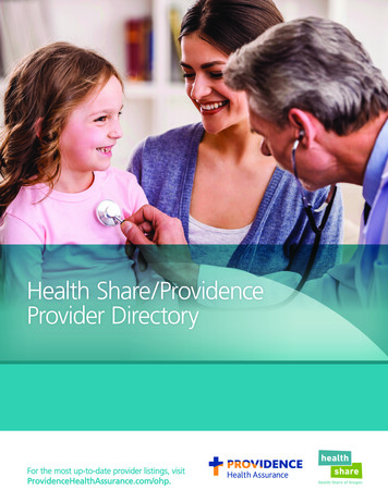 Health Share/Providence Provider Directory