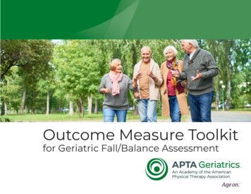 For Geriatric Fall/Balance Assessment - Aptageriatrics 