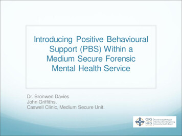 Introducing Positive Behavioural Support (PBS) Within A . - NHS England
