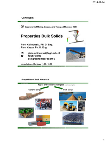 Properties Bulk Solids - Kmg.agh.edu.pl
