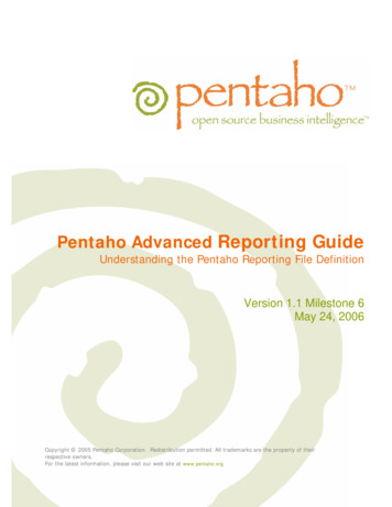 Pentaho Advanced Reporting Guide - Clickgest