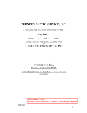 TURNER'S SEPTIC SERVICE, INC. - Florida Department Of Health