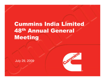 Cummins India Limited 48 Th Annual General