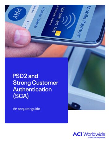 PSD2 And Strong Customer Authentication (SCA) - ACI Worldwide