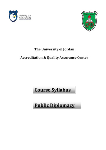 Course Syllabus Public Diplomacy - International.ju.edu.jo