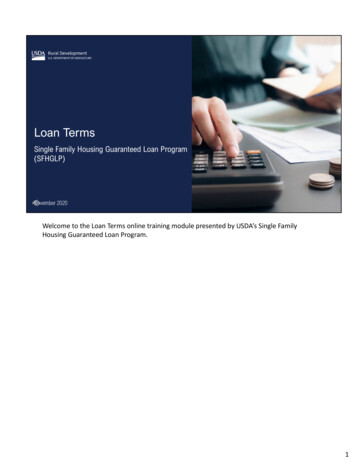 LINC Loan Terms 103121 - USDA Rural Development