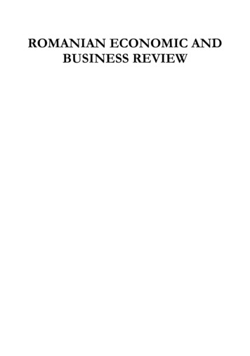 Romanian Economic And Business Review