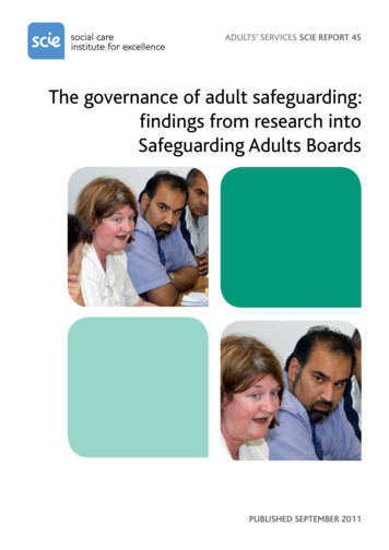 The Governance Of Adult Safeguarding: Findings From Research Into .