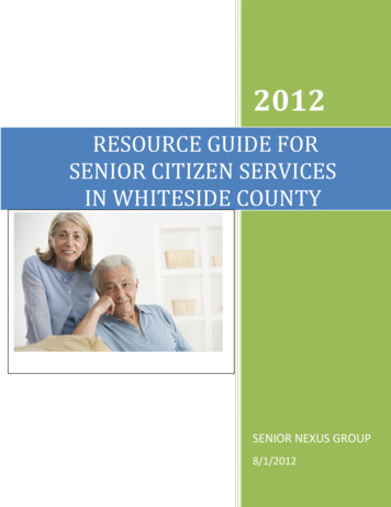 Resource Guide For Senior Citizen Services In Whiteside County