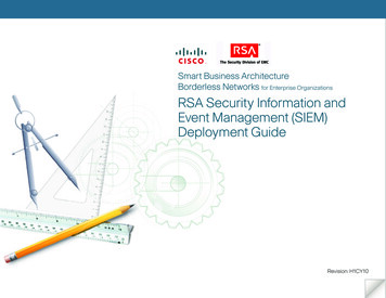For Enterprise Organizations RSA Security Information And Event .