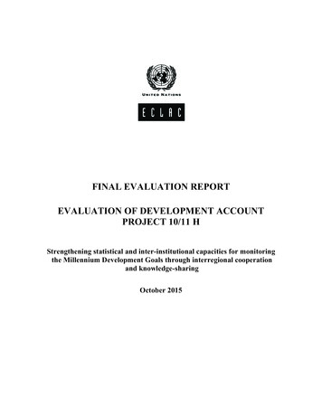 Final Evaluation Report Evaluation Of Development Account . - Cepal