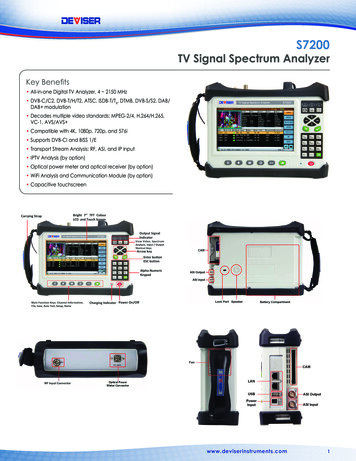 TV Signal Spectrum Analyzer - Deviser Instruments