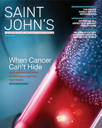 When Cancer Can't Hide - Saint John's Cancer Institute