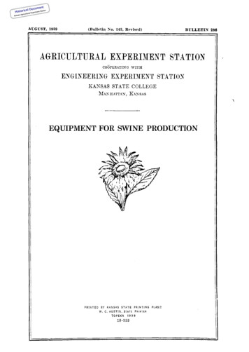 SB286 1939 Equipment For Swine Production - Kansas State University