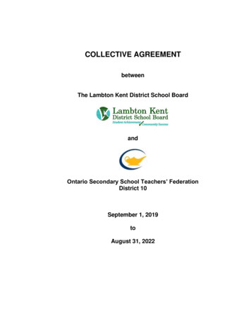 OSSTF - Secondary Teachers Agreement