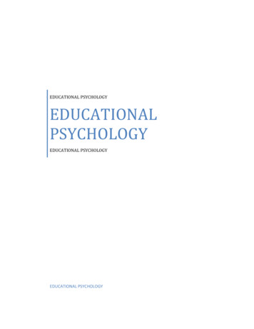 Educational Psychology Educational Psychology - Aiu