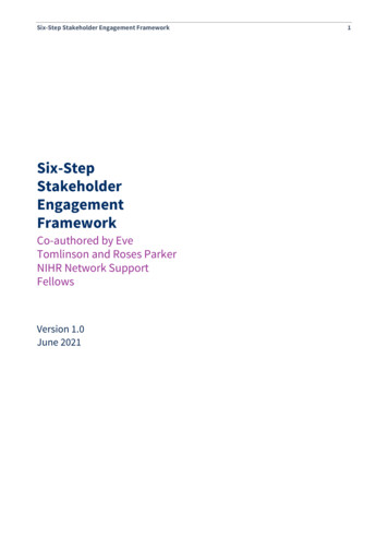 Six-Step Stakeholder Engagement - Cochrane