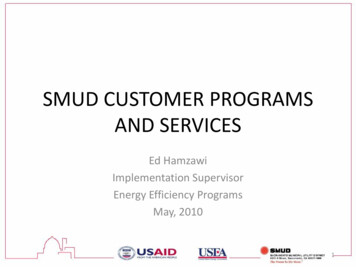 Smud Customer Programs And Services - Usea