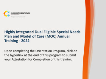 Highly Integrated Dual Eligible Special Needs Plan And Model Of . - CHPW