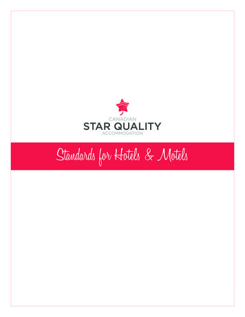 Standards For Hotels & Motels - AHLA