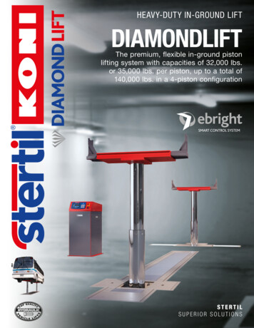 HEAVY-DUTY IN-GROUND LIFT DIAMONDLIFT - Stertil-Koni USA