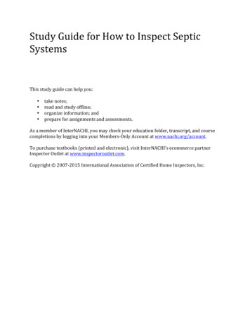 Study Guide Septic Systems - NACHI
