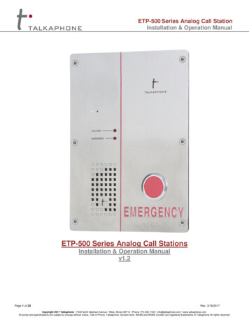 ETP-500 Series Analog Call Stations - Absupply 