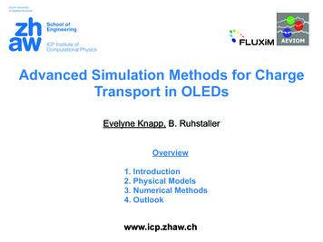 Advanced Simulation Methods For Charge Transport In OLEDs - UZH
