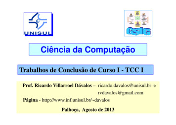 Trabalhos De Conclusão De Curso I - TCC I - UFSC