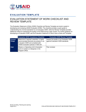 Template Evaluation SOW Checklist And Review
