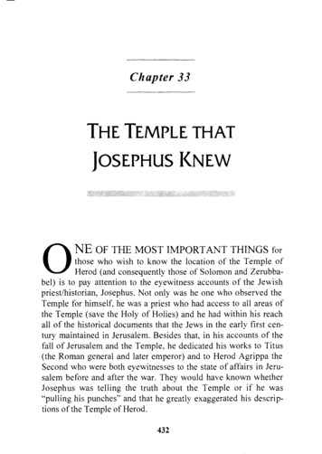 THE TEMPLE THAT JOSEPHUS L(NEW