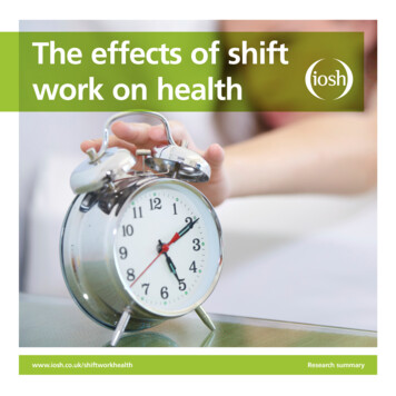 The Effects Of Shift Work On Health - IOSH