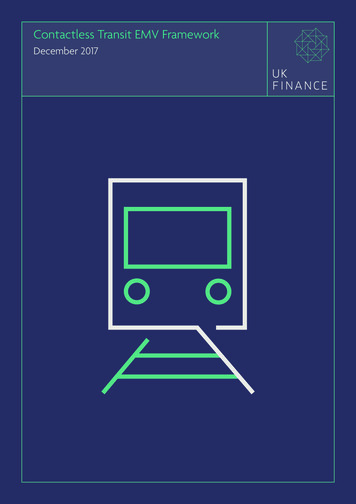 1 Contactless Transit EMV Framework - UK Finance