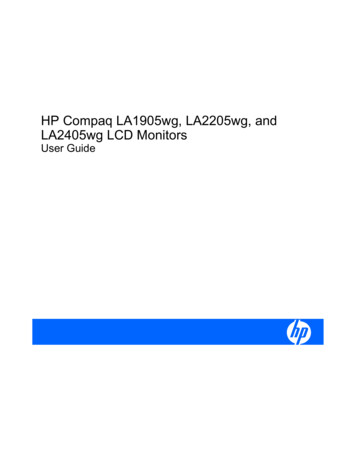 HP Compaq LA1905wg, LA2205wg, And LA2405wg LCD Monitors - Newegg