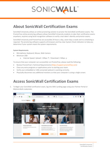 About SonicWall Certification Exams