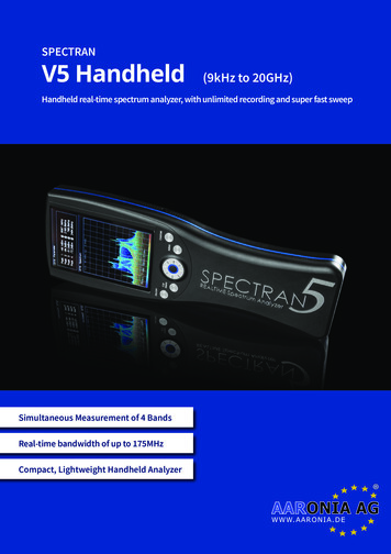 SPECTRAN V5 Handheld (9kHz To 20GHz) - Aaronia AG