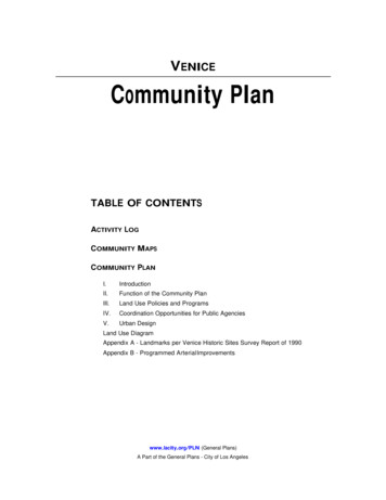 VENICE Community Plan - Los Angeles