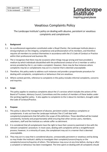 Vexatious Complaints Policy - Microsoft