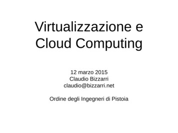 Virtualizzazione E Cloud Computing - 29 Marzo 2022