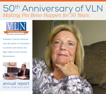 50 Anniversary Of VLN - Volunteer Lawyers Network